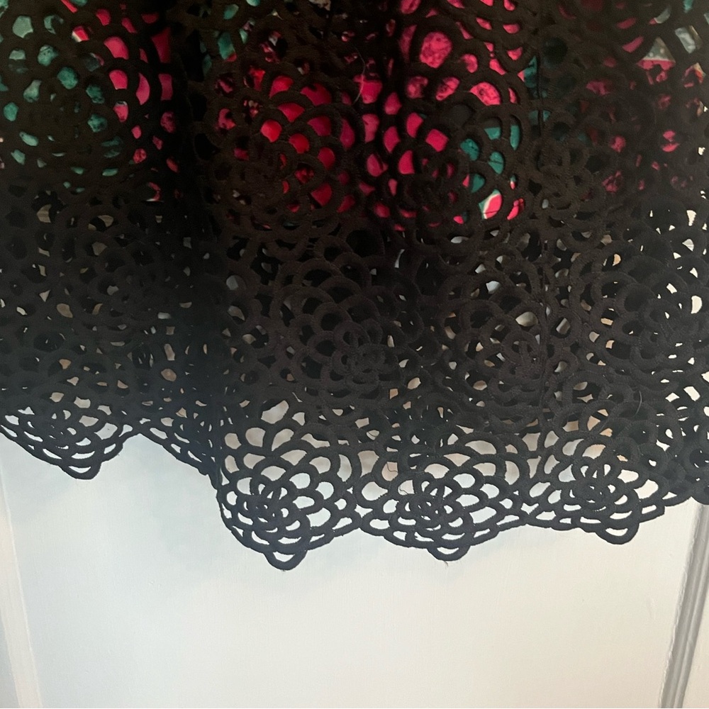 Wolven by Anthropologie Black Lace Overlay Party Dress - Picture 7 of 8